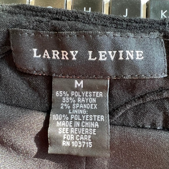 Larry Levine Women's Pull-On Midi Skirt Regular Fit Solid Black Size Medium - Picture 3 of 4